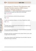 Government U1 Practice Test Questions with  Detailed Verified Answers &lpar;100&percnt; Correct  Answers&rpar; &sol;Already Graded A&plus;