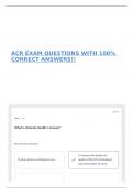 ACR EXAM QUESTIONS WITH 100&percnt; CORRECT ANSWERS&excl;&excl;