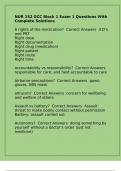NUR 152 GCC Block 1 Exam 1 Questions With Complete Solutions