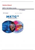Solution manual for MKTG&comma; 14th Edition &lpar;Lamb&rpar;&comma;All Chapters Covered&comma; &vert;&vert;Complete Guide A&plus;