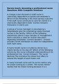 Nurses touch&colon; becoming a professional nurse Questions With Complete Solutions