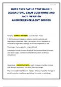 NURS 5315 PATHO TEST BANK 1 2025&vert;ACTUAL EXAM QUESTIONS AND 100&percnt; VERIFIED ANSWERS&vert;EXCELLENT SCORES