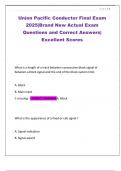Union Pacific Conductor Final Exam 2025&vert;Brand New Actual Exam Questions and Correct Answers&vert; Excellent Scores
