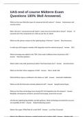 UAS end of course Midterm Exam  Questions 100&percnt; Well Answered&period;