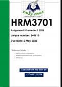 HRM3701 Assignment 3 &lpar;QUALITY ANSWERS&rpar; Semester 1 2025