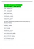 BIO 290 - Exam 1 CORRECT QUESTIONS & ANSWERS