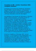 Transition to RN - section I Questions With Complete Solutions