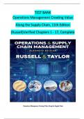 TEST BANK Operations Management Creating Value  Along the Supply Chain&comma; 11th Edition  &lpar;Russell&rpar;Verified Chapters 1 - 17&comma; CompleteTEST BANK Operations Management Creating Value  Along the Supply Chain&comma; 11th Edition  &lpar;Russell&rpar;Verified Chapters 1 - 17&comma; Compl