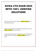 AVIXA CTS EXAM 2025 WITH 100&percnt; VERIFIED SOLUTIONS