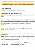 TEXAS CDL &lpar;Latest 2025 &sol; 2026 Update&rpar; Questions and Verified Answers &vert; 100&percnt; Correct &vert; Grade A&plus;