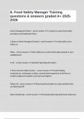 IL Food Safety Manager Training questions & answers graded A&plus; 2025-2026