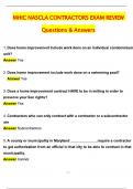 MHIC NASCLA CONTRACTORS EXAM REVIEW &lpar;Latest 2025 &sol; 2026 Update&rpar; Questions and Verified Answers &vert; 100&percnt; Correct &vert; Grade A&plus;