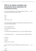 FPSI 11 th edition candidate test preparation Exam Questions All Answered Correct&period;
