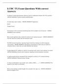 LCDC TX Exam Questions With correct Answers 