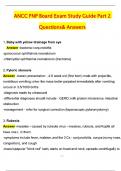 ANCC FNP Board Exam Study Guide Part 2 &lpar;Latest 2025 &sol; 2026 Update&rpar; Questions and Verified Answers &vert; 100&percnt; Correct &vert; Grade A&plus;