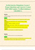 ScribeAmerica Outpatient&comma; Lesson 1 Exam &vert; Questions and Answers &vert; Latest 2025&sol; 2026 Update &vert; Verified Solutions &vert; GRADED A