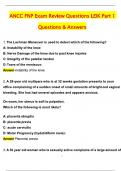 ANCC FNP Exam Review Questions LEIK part 1 &lpar;Latest 2025 &sol; 2026 Update&rpar; Questions and Verified Answers &vert; 100&percnt; Correct &vert; Grade A&plus;