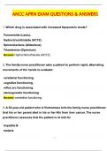 ANCC APRN Exam Questions &lpar;Latest 2025 &sol; 2026 Update&rpar; Questions and Verified Answers &vert; 100&percnt; Correct &vert; Grade A&plus;