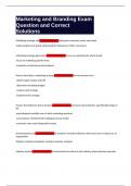 Marketing and Branding Exam Question and Correct SolutionsMarketing and Branding Exam Question and Correct Solutions
