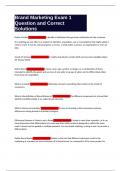 Brand Marketing Exam 1 Question and Correct Solutions&period;