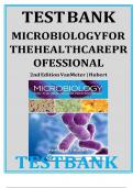  TEST BANK For Microbiology for the Healthcare Professional&comma; 2nd Edition By Karin C&period; VanMeter&comma; Robert J&period; Hubert ISBN 9780323320924 Chapters 1 - 25 &vert; Complete Guide A&plus;