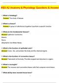 HESI A2 Anatomy & Physiology Exam &lpar;Latest 2025 &sol; 2026 Update&rpar; Questions and Verified Answers &vert; 100&percnt; Correct &vert; Grade A&plus;