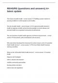 REHS&sol;RS &lpar;questions and answers&rpar; A&plus; latest update