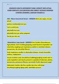 ADVANCED HEALTH ASSESSMENT EXAM  NEWEST 2025 ACTUAL EXAM COMPLETE 150 QUESTIONS AND CORRECT DETAILED ANSWERS &lpar;VERIFIED ANSWERS&rpar; &vert;ALREADY GRADED A&plus;