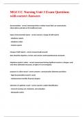 MGCCC Nursing Unit 3 Exam Questions with correct Answers&period;