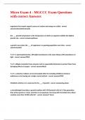 Micro Exam 4 - MGCCC Exam Questions with correct Answers