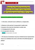 Pearson Vue Property Insurance Practice Exam &lpar;Latest 2025 &sol; 2026&rpar; Tested Questions with Revised Correct Answers&comma; &lpar;A&plus; Guarantee&rpar;
