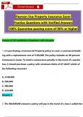 Pearson Vue Property Insurance Practice Exam &lpar;Latest 2025 &sol; 2026&rpar; Tested Questions with Revised Correct Answers&comma; &lpar;A&plus; Guarantee&rpar;