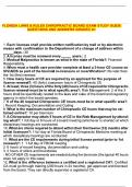FLORIDA LAWS & RULES CHIROPRACTIC BOARD EXAM STUDY GUIDE QUESTIONS AND ANSWERS GRADED A&plus;
