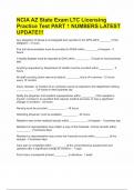 NCIA AZ State Exam LTC Licensing Practice Test PART 1 NUMBERS LATEST UPDATE&excl;&excl;&excl;