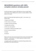 NEHA&sol;REHS questions with 100&percnt; complete solutions already passed