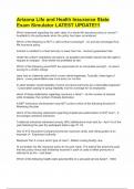 Arizona Life and Health Insurance State Exam Simulator LATEST UPDATE&excl;&excl;