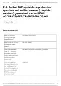 Epic Radiant 2025 update&vert; comprehensive questions and verified answers &lpar;complete solutions&rpar; guaranteed success&vert;&lpar;100&percnt; ACCURATE&rpar; GET IT RIGHT&excl;&excl; GRADE A&plus;&excl;&excl;
