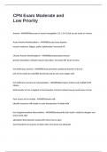CPN Exam Moderate and Low Priority