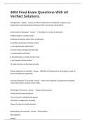 4004 Final Exam Questions With All Verified Solutions&period;