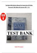 Test Bank with Solution Manual For Supervision of Police Personnel&comma; 10th Edition by Iannone&comma; &lpar;Ch 1 to 15 Covered&rpar; LATEST UPDATE