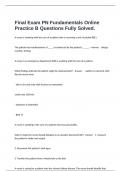  Final Exam PN Fundamentals Online Practice B Questions Fully Solved&period;