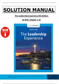 Complete Test Bank & Solution Manual for The Leadership Experience&comma; 8th Edition by Daft&comma; Chapters 1 - 15 Covered&comma; Latest Edition