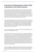 Prep Exam PN Management Online 2023 A Questions And Actual Answers&period;