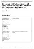 OB&sol;Maternity HESI Assignment exam 2025 update&vert; comprehensive questions and answers &lpar;accurate solutions&rpar; Exam &vert;GRADE A&plus;&excl;&excl;
