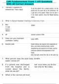 LVN Fundamentals Exam 1 ATI Questions With All Correct Answers