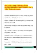 Math 450 &ndash; Final 2025&sol;2026 Exam  Questions and Detailed Answers &vert; Get it  100&percnt; Correct Answers 
