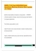 NSER 7110 Final 2025&sol;2026 Exam  Questions Marking Scheme New Update  &vert; A&plus; Rated