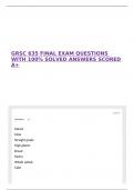 GRSC 635 FINAL EXAM QUESTIONS WITH 100&percnt; SOLVED ANSWERS SCORED A&plus;