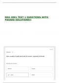 NSG 3001 TEST 1 QUESTIONS WITH PASSED SOLUTIONS&excl;&excl;