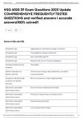 NSG 6020 3P Exam Questions 2025 Update COMPREHENSIVE FREQUENTLY TESTED QUESTIONS and verified answers &vert; accurate answers&vert;100&percnt; solved&excl;&excl;